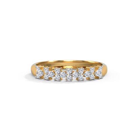 Array Diamond Band Diamond Rings 18 Karat Yellow Gold Array Diamond Band