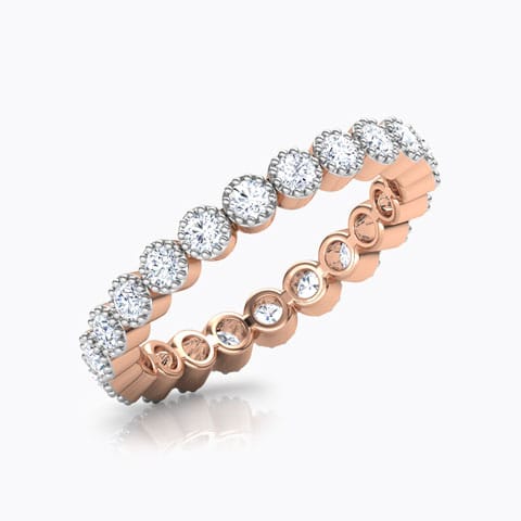 Dew Eternity Diamond Ring Diamond Rings 14 Karat Rose Gold Dew Eternity Diamond Ring