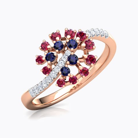 Mishti Vibrant Diamond Ring Diamond,Gemstone Rings 18 Karat Rose Gold Mishti Vibrant Diamond Ring