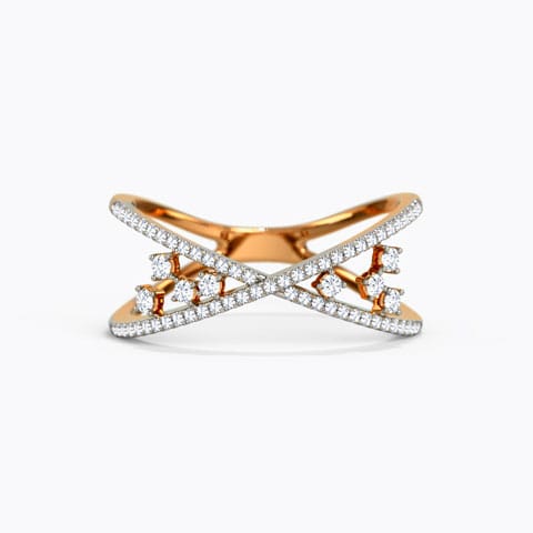 Chic Cluster Diamond Ring Diamond Rings 18 Karat Rose Gold Chic Cluster Diamond Ring