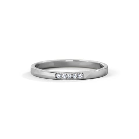 Cinda Diamond Platinum Band for Her Platinum,Diamond Rings Platinum 950 Platinum Cinda Diamond Platinum Band for Her