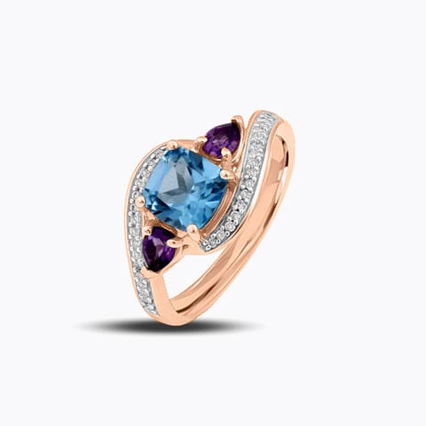 Dazzled Surprise Diamond Ring Diamond,Gemstone Rings 14 Karat Rose Gold Dazzled Surprise Diamond Ring