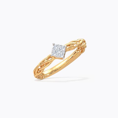 Braid Mesh Diamond Ring Diamond Rings 14 Karat Yellow Gold Braid Mesh Diamond Ring