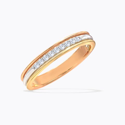 Kimberly Linear Diamond Ring Diamond Rings 14 Karat Three Tone Gold Kimberly Linear Diamond Ring
