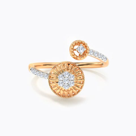 Ashlar Orb Diamond Ring Diamond Rings 18 Karat Rose Gold Ashlar Orb Diamond Ring