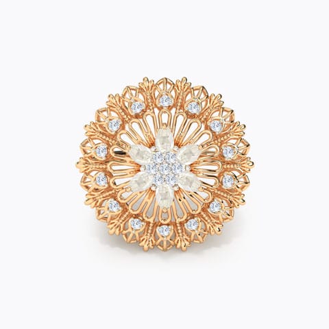 Ina Floret Diamond Ring Diamond,Gemstone Rings 18 Karat Rose Gold Ina Floret Diamond Ring