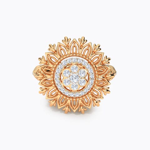Layana Cluster Diamond Ring Diamond Rings 18 Karat Rose Gold Layana Cluster Diamond Ring