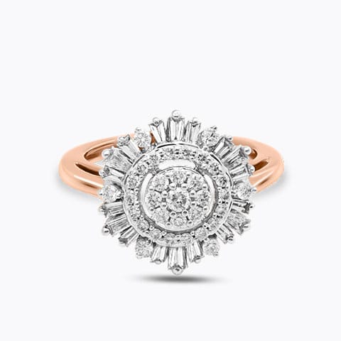 Sofia Glazing Diamond Ring Diamond Rings 18 Karat Rose Gold Sofia Glazing Diamond Ring