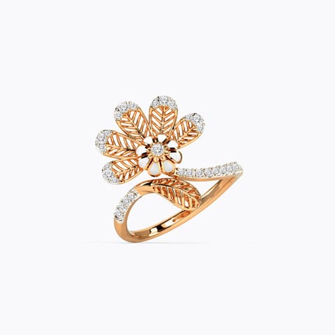 Harmony Bloom Diamond Ring Diamond Rings 14 Karat Rose Gold Harmony Bloom Diamond Ring