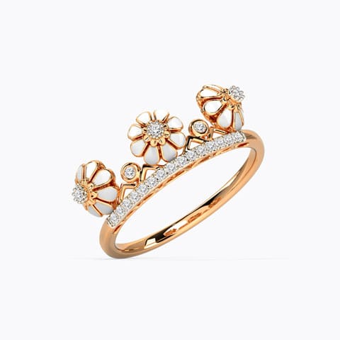 Self Love Blooming Diamond Ring Diamond Rings 14 Karat Rose Gold Self Love Blooming Diamond Ring