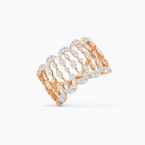 Majestic Diamond Band Diamond Rings 14 Karat Rose Gold Majestic Diamond Band