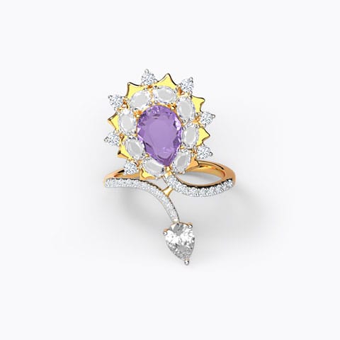 Glinting Glorious Diamond Ring Diamond,Gemstone Rings 14 Karat Yellow Gold Glinting Glorious Diamond Ring