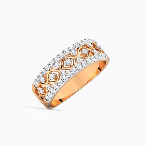 Magnificent Diamond Band Diamond Rings 14 Karat Rose Gold Magnificent Diamond Band