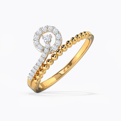 Sparkle Dewdrops Diamond Ring Diamond Rings 14 Karat Yellow Gold Sparkle Dewdrops Diamond Ring