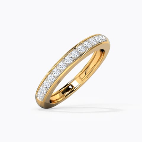 Sleek Adjustable Diamond Band Diamond Rings 14 Karat Yellow Gold Sleek Adjustable Diamond Band