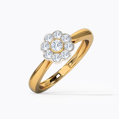Buttercup Adjustable Diamond Ring Diamond Rings 14 Karat Yellow Gold Buttercup Adjustable Diamond Ring