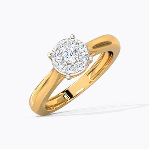 Sparkling Adjustable Diamond Ring Diamond Rings 14 Karat Yellow Gold Sparkling Adjustable Diamond Ring