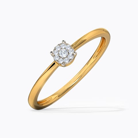 Classic Cluster Diamond Ring Diamond Rings 14 Karat Yellow Gold Classic Cluster Diamond Ring