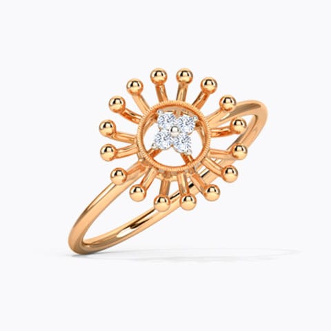Gleaming Rays Diamond Ring Diamond Rings 14 Karat Rose Gold Gleaming Rays Diamond Ring