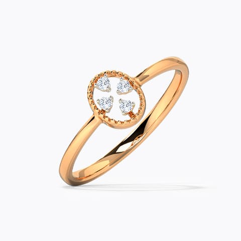 Classic Entwined Diamond Ring Diamond Rings 14 Karat Rose Gold Classic Entwined Diamond Ring