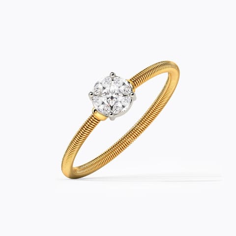Classic Shine Diamond Ring Diamond Rings 14 Karat Yellow Gold Classic Shine Diamond Ring