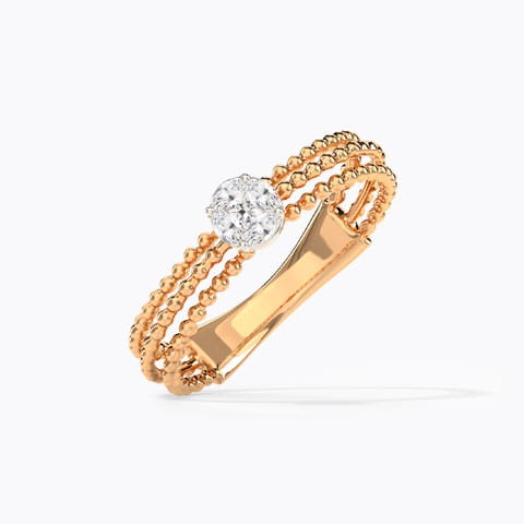 Radiant Cluster Diamond Ring Diamond Rings 14 Karat Rose Gold Radiant Cluster Diamond Ring