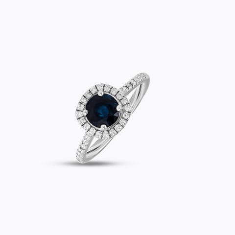 Deena Gemstone Ring Diamond,Gemstone Rings 18 Karat White Gold Deena Gemstone Ring