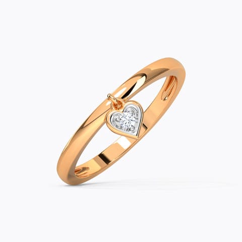 Anya Dangling Diamond Ring Diamond Rings 14 Karat Rose Gold Anya Dangling Diamond Ring