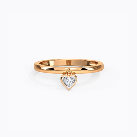 Anya Dangling Diamond Ring Diamond Rings 14 Karat Rose Gold Anya Dangling Diamond Ring
