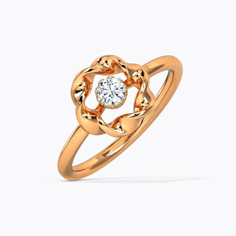 Swirl Embrace Diamond Ring Diamond Rings 14 Karat Rose Gold Swirl Embrace Diamond Ring