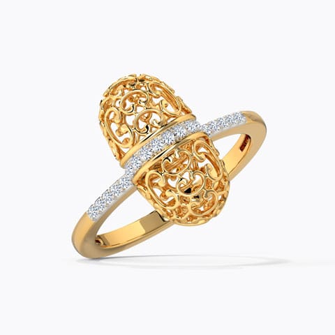 Valeria Ornate Diamond Ring Diamond Rings 14 Karat Yellow Gold Valeria Ornate Diamond Ring
