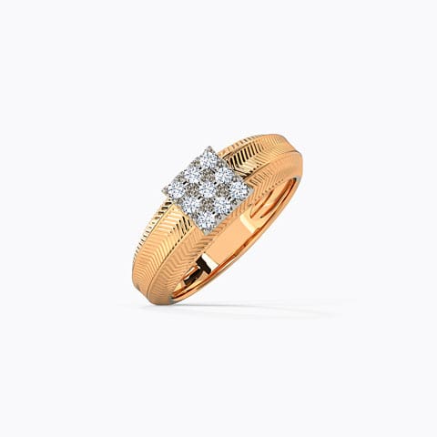 Andrew Diamond Ring for Men Diamond Rings 14 Karat Rose Gold Andrew Diamond Ring for Men