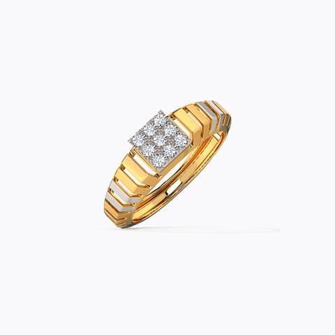 Lucian Diamond Ring for Men Diamond Rings 14 Karat Yellow Gold Lucian Diamond Ring for Men