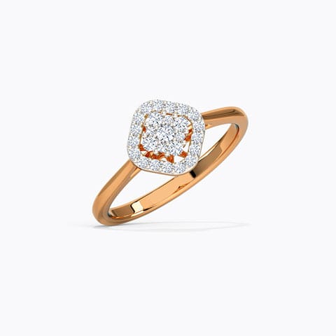 Mirage Quad Halo Diamond Ring Diamond Rings 14 Karat Rose Gold Mirage Quad Halo Diamond Ring