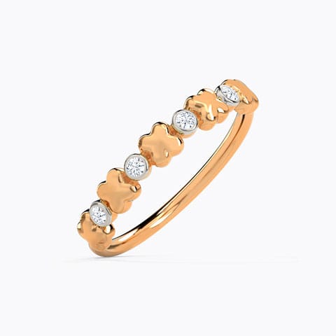 Aster Winsome Diamond Band Diamond Rings 14 Karat Rose Gold Aster Winsome Diamond Band