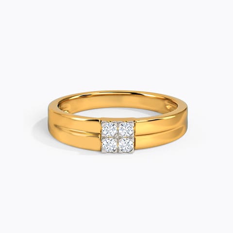 Cody Diamond Ring for Men Diamond Rings 14 Karat Yellow Gold Cody Diamond Ring for Men