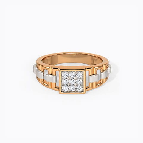 Logan Diamond Ring for Men Diamond Rings 14 Karat Rose Gold Logan Diamond Ring for Men