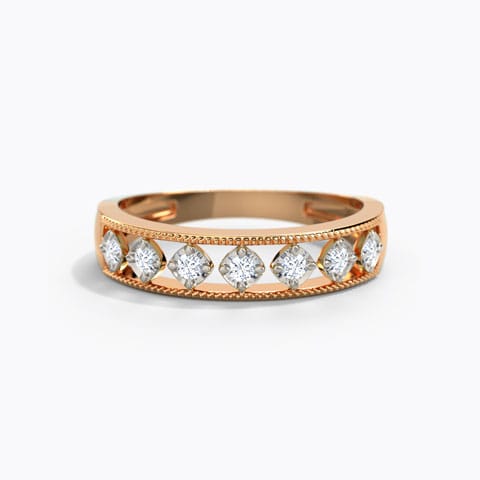 Anya Classic Diamond Band Diamond Rings 14 Karat Rose Gold Anya Classic Diamond Band