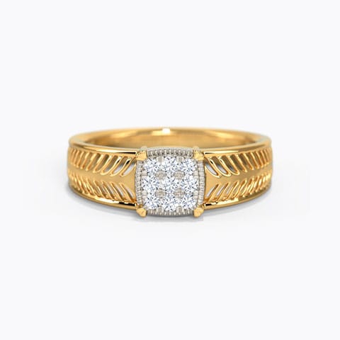 Liam Diamond Ring for Men Diamond Rings 14 Karat Yellow Gold Liam Diamond Ring for Men