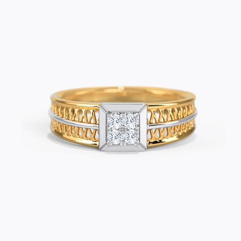 Mateo Diamond Ring for Men Diamond Rings 14 Karat Yellow Gold Mateo Diamond Ring for Men