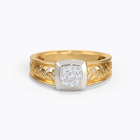 Dylan Diamond Ring for Men Diamond Rings 14 Karat Yellow Gold Dylan Diamond Ring for Men
