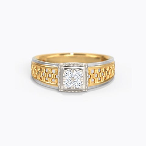 Gavin Diamond Ring for Men Diamond Rings 14 Karat Yellow Gold Gavin Diamond Ring for Men