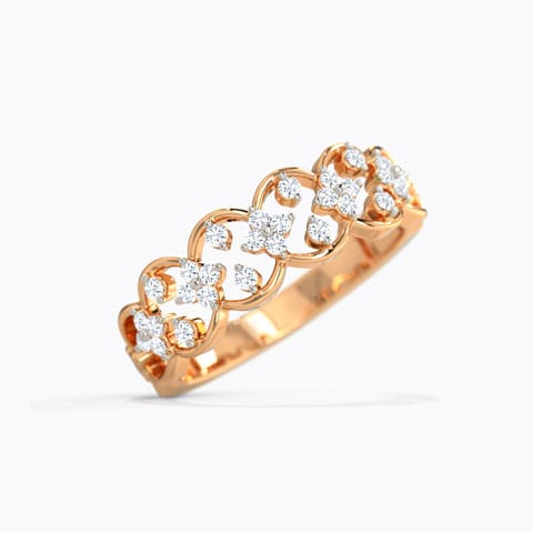 Jessica Diamond Band Diamond Rings 14 Karat Rose Gold Jessica Diamond Band