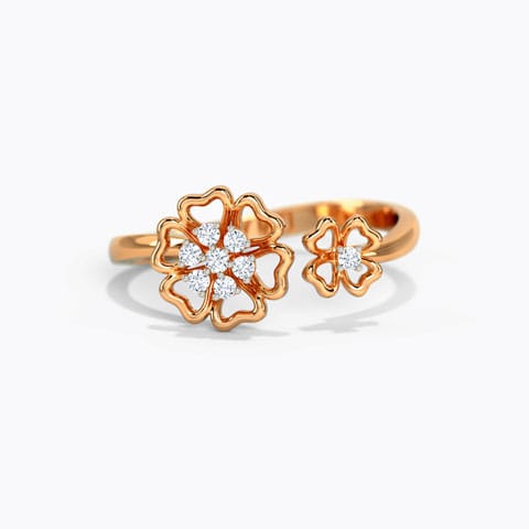 Adina Fleur Diamond Ring Diamond Rings 14 Karat Rose Gold Adina Fleur Diamond Ring