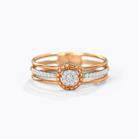 Splendid Diamond Ring Diamond Rings 14 Karat Rose Gold Splendid Diamond Ring