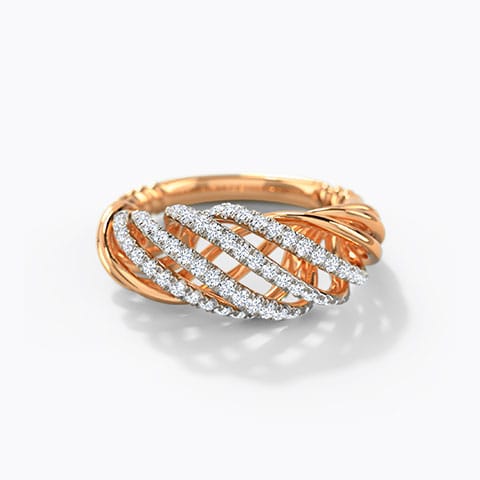 Larissa Spin Diamond Ring Diamond Rings 14 Karat Rose Gold Larissa Spin Diamond Ring