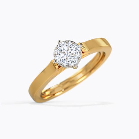 Thea Radiant Adjustable Diamond Ring Diamond Rings 14 Karat Yellow Gold Thea Radiant Adjustable Diamond Ring