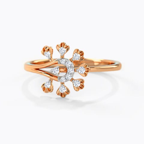 Glenira Floret Diamond Ring Diamond Rings 14 Karat Rose Gold Glenira Floret Diamond Ring