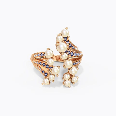 Nerissa Splash Gemstone Ring Diamond,Gemstone Rings 14 Karat Rose Gold Nerissa Splash Gemstone Ring