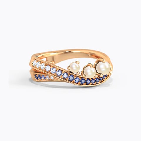 Vanora Wave Gemstone Ring Diamond,Gemstone Rings 14 Karat Rose Gold Vanora Wave Gemstone Ring